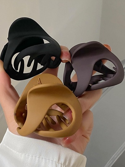 3 piezas Pinzas de pelo con forma asimétrica de moda para decoración diaria, pinzas de pelo, pasadores de pelo, sujetadores de pelo, accesorios de pelo casuales de otoño e invierno para mujer para looks de vacaciones