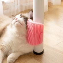 1 pieza Almohadilla muro esquina gato rascarse para gato para jugar - Rosa - Ver 2