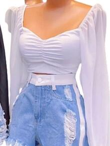 Women Tops - trắng - Xem 5