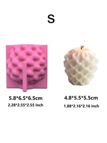 喇叭花花朵設計蠟燭模具幾何花球支柱蠟燭矽膠模具獨特形狀模具工藝品家庭裝飾禮物 - 彩色 - 查看 7