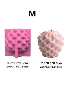 喇叭花花朵設計蠟燭模具幾何花球支柱蠟燭矽膠模具獨特形狀模具工藝品家庭裝飾禮物 - 彩色 - 查看 8