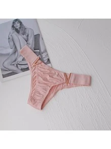 Women's Sexy Low Waist Panties V Panty[3 Pieces] - Pink - View 8