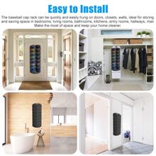 Hat Rack Organizer Baseball Holder Storage Cap Hanger Door Wall Coat Caps Stands Halloween Decorations Halloween Costumes Autumn Decor Festival Decor - Black - View 2