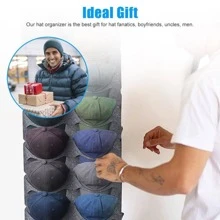 Hat Rack Organizer Baseball Holder Storage Cap Hanger Door Wall Coat Caps Stands Halloween Decorations Halloween Costumes Autumn Decor Festival Decor - Black - View 5