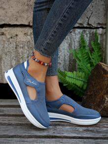 Giày thể thao thông thường dành cho nữ đơn giản màu xanh lam - Xanh đậm - Xem 7