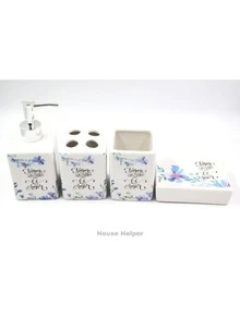 Toothbrush & Toothpaste Holders - 藍白色 - 查看 3