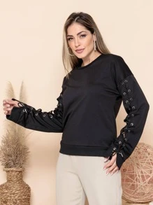 Women Sweatshirts - 黑色 - 查看 3