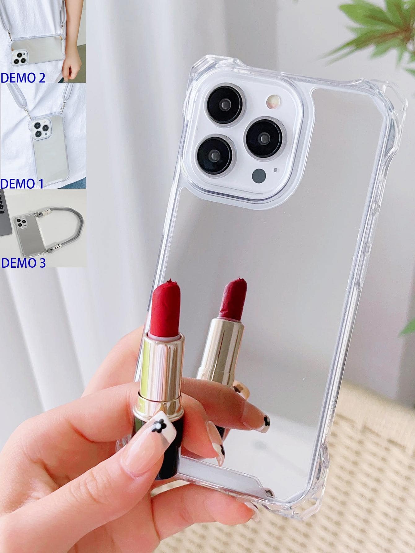 Four-cornered Shockproof Mirror Phone Case Compatible With Iphone 13 Pro Max