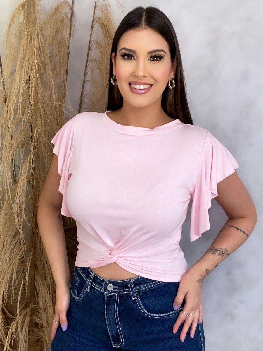 Women T-Shirts - 淺粉色 - 查看 1