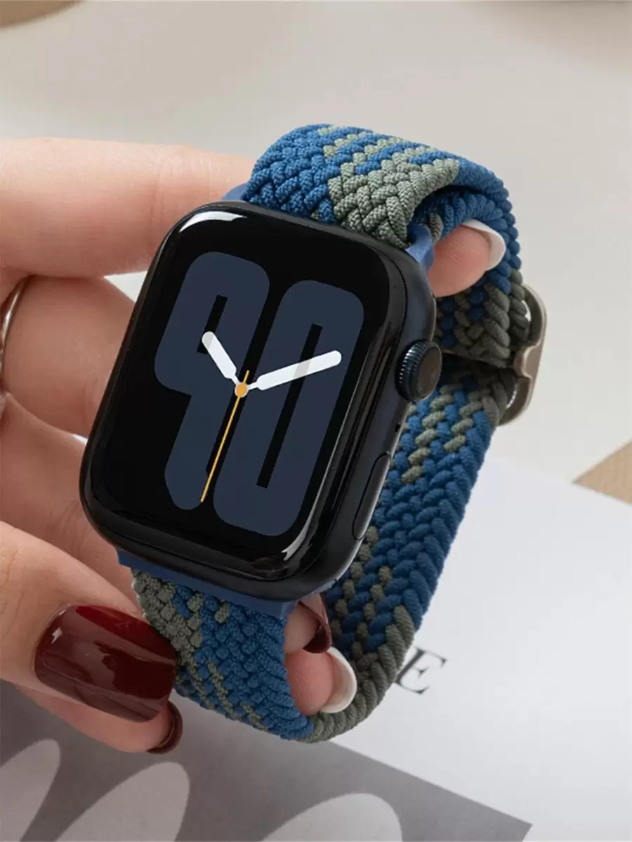 撞色编织尼龙表带，兼容 42mm、38mm、40mm、41mm、44mm、45mm、46mm、49mm，时尚智能手表替换表带，适用于 Ultra2、Ultra SE2、SE 11、10、9、8、7、6、5、4、3、2、1 系列，男女通用，学生返校季理想礼物