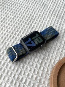 撞色编织尼龙表带，兼容 42mm、38mm、40mm、41mm、44mm、45mm、46mm、49mm，时尚智能手表替换表带，适用于 Ultra2、Ultra SE2、SE 11、10、9、8、7、6、5、4、3、2、1 系列，男女通用，学生返校季理想礼物 - 彩色 - 查看 4