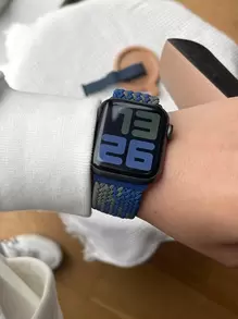撞色编织尼龙表带，兼容 42mm、38mm、40mm、41mm、44mm、45mm、46mm、49mm，时尚智能手表替换表带，适用于 Ultra2、Ultra SE2、SE 11、10、9、8、7、6、5、4、3、2、1 系列，男女通用，学生返校季理想礼物 - 彩色 - 查看 3