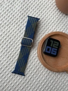 撞色编织尼龙表带，兼容 42mm、38mm、40mm、41mm、44mm、45mm、46mm、49mm，时尚智能手表替换表带，适用于 Ultra2、Ultra SE2、SE 11、10、9、8、7、6、5、4、3、2、1 系列，男女通用，学生返校季理想礼物 - 彩色 - 查看 5