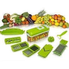 Cortador Rallador de Verduras y Frutas 12 piezas - transparente - Ver 2