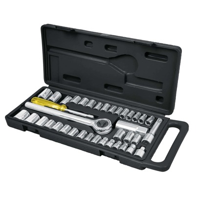 Juego de 39 herramientas 1/4" y 3/8" para mecanico, Pretul SET-39 24220