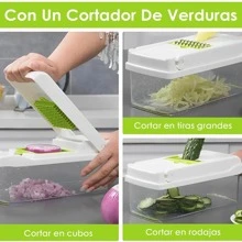 Cortador Rallador de Verduras y Frutas 12 piezas - transparente - Ver 3