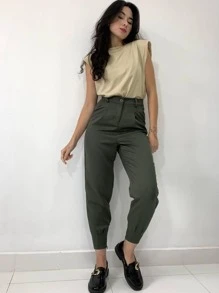 Women Pants - xanh quân đội - Xem 1