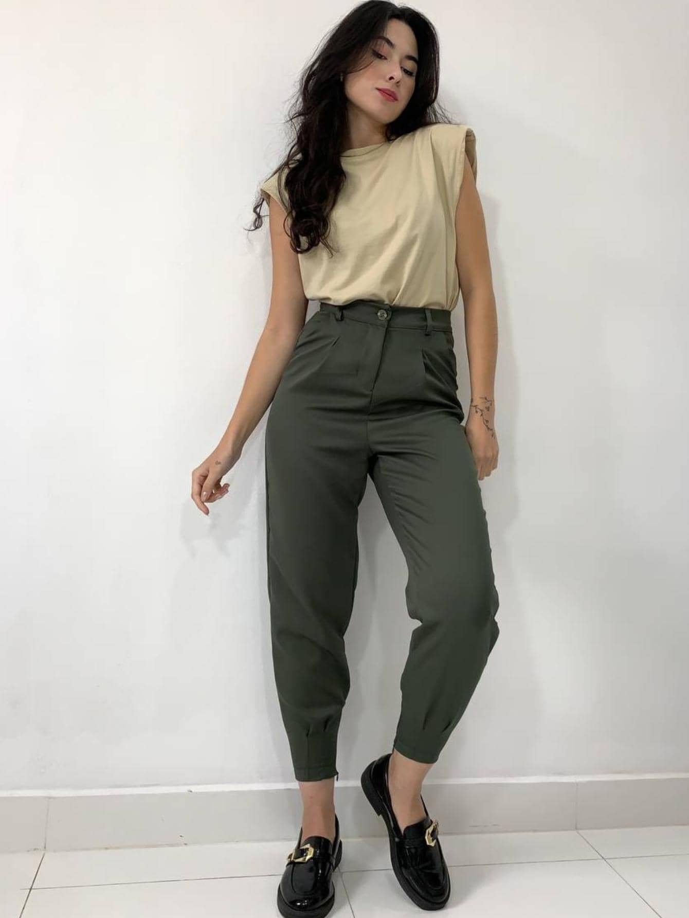 Women Pants - xanh quân đội - Xem 1