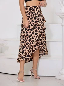 Women Skirts - 卡其色 - 查看 3