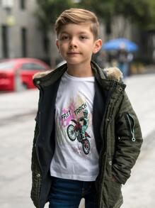 Playera Para Niño Cambia De Color Con El Sol Y Obscuridad - Blanco - Ver 1