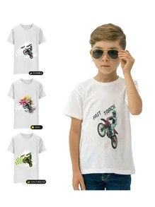 Playera Para Niño Cambia De Color Con El Sol Y Obscuridad - Blanco - Ver 2