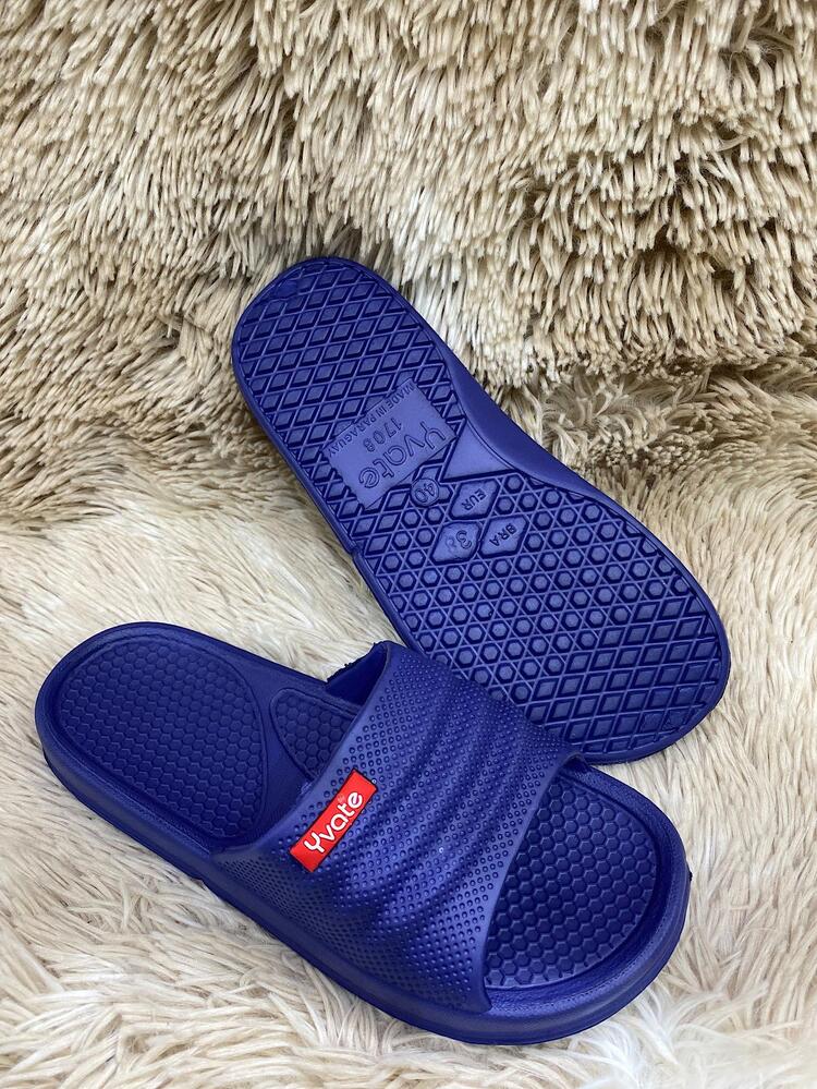 Men Flip Flops & Slides - Navy Blue - View 2