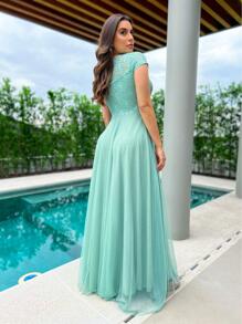 Women Dresses - Mint Green - View 2