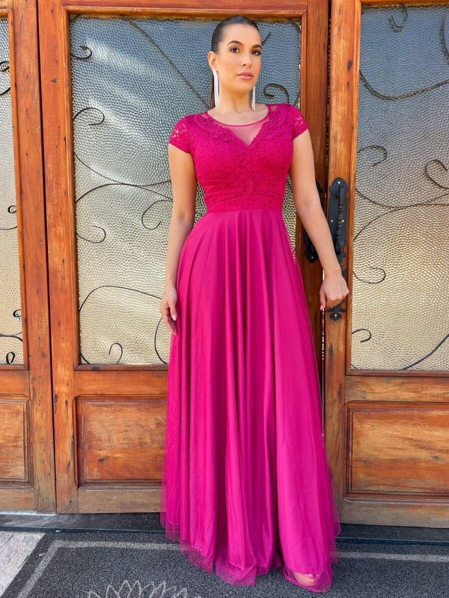 Women Dresses - 玫瑰紅 - 查看 1