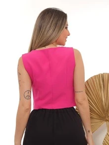 Women Tank Tops & Camis - Màu Hồng Tươi - Xem 2