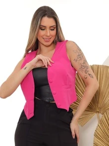 Women Tank Tops & Camis - Màu Hồng Tươi - Xem 3