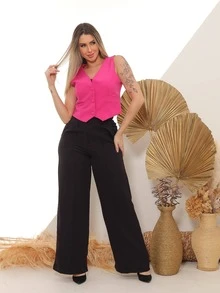 Women Tank Tops & Camis - Màu Hồng Tươi - Xem 5