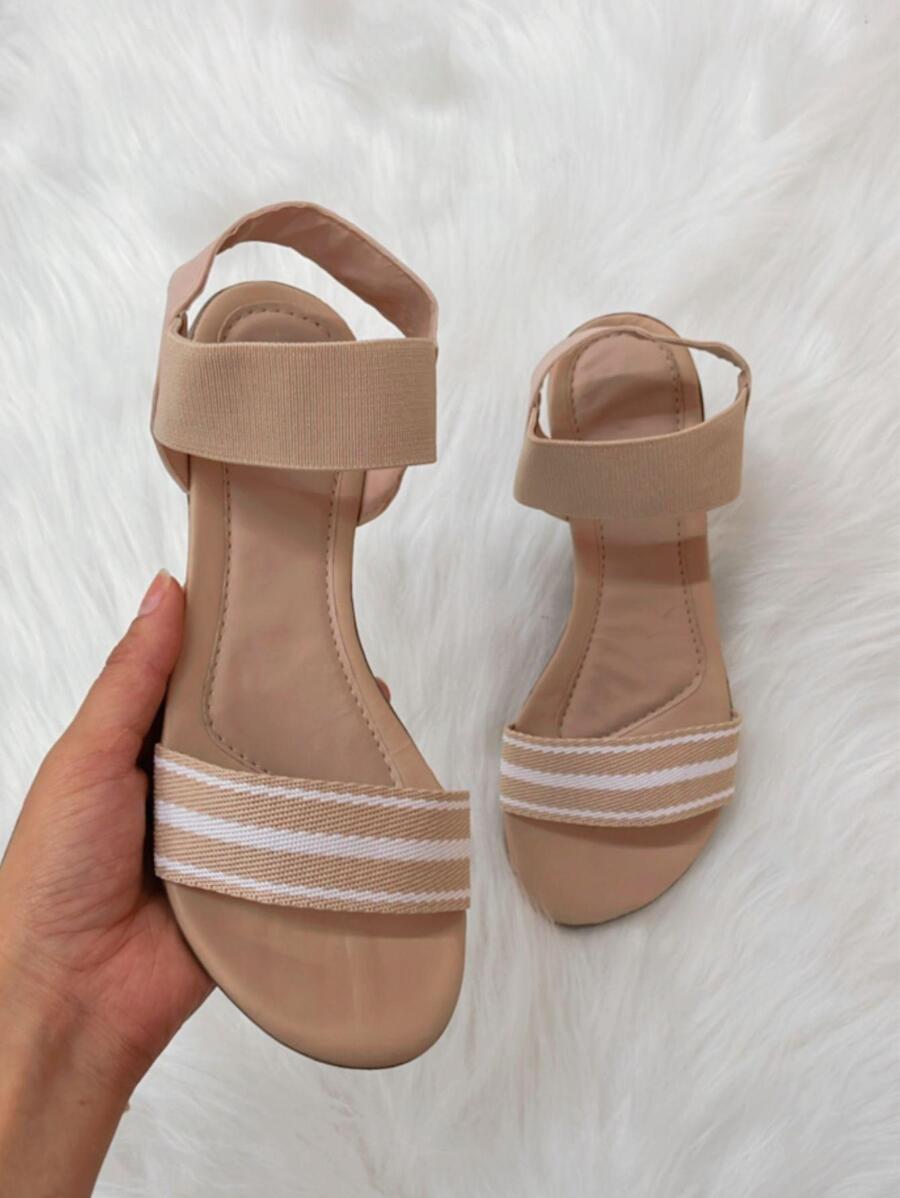 Women Flat Sandals - 米色 - 查看 1