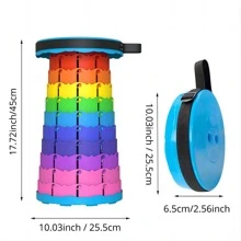 reposapiés de Banco plegable portátil multicolor - Multicolor - Ver 1