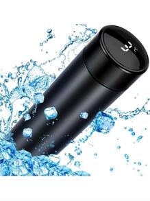 Termo Inteligente Botella de Agua Termos para Café Vaso Térmico Acero Inoxidable Termo Digital para Agua Caliente Fría Taza Termica Regalo para Hombre Mujer Botella para Exteriores Oficina Hogar Deporte - Negro - Ver 1