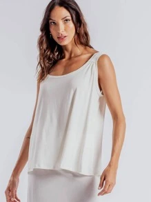 Women Tank Tops & Camis - 白色 - 查看 2