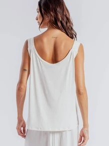 Women Tank Tops & Camis - 白色 - 查看 3