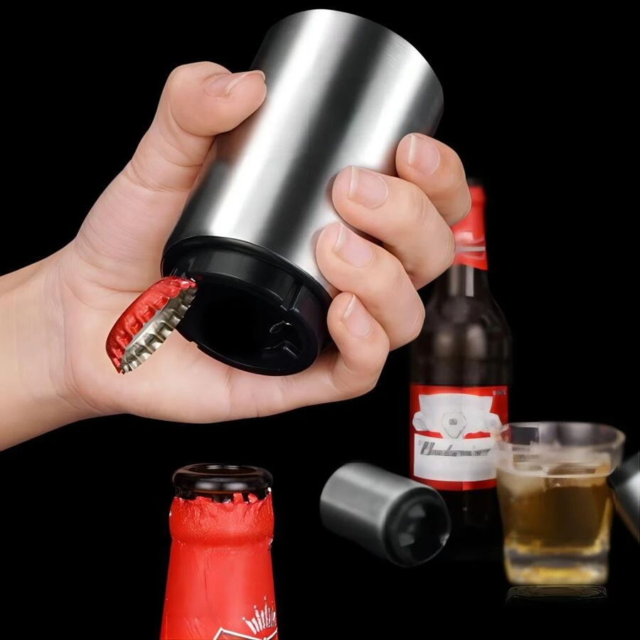 Destapador De botellas  Abridor De cerveza Rapido Automático - Plateado - Ver 1