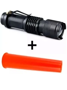 2000 Lumens Rechargeable Lamp With Transit Cone - Black - View 1