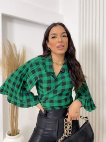 Women Blouses - 綠色 - 查看 1