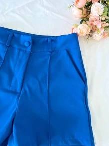 Women Shorts - 寶藍色 - 查看 3