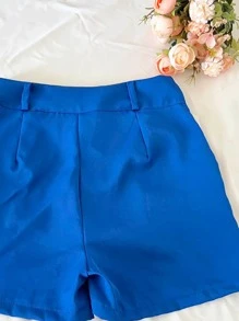 Women Shorts - 寶藍色 - 查看 4