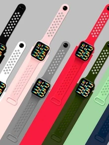 Reloj Led Digital Touch Hombre Mujer Luminoso Resistente - Azul Marino - Ver 3