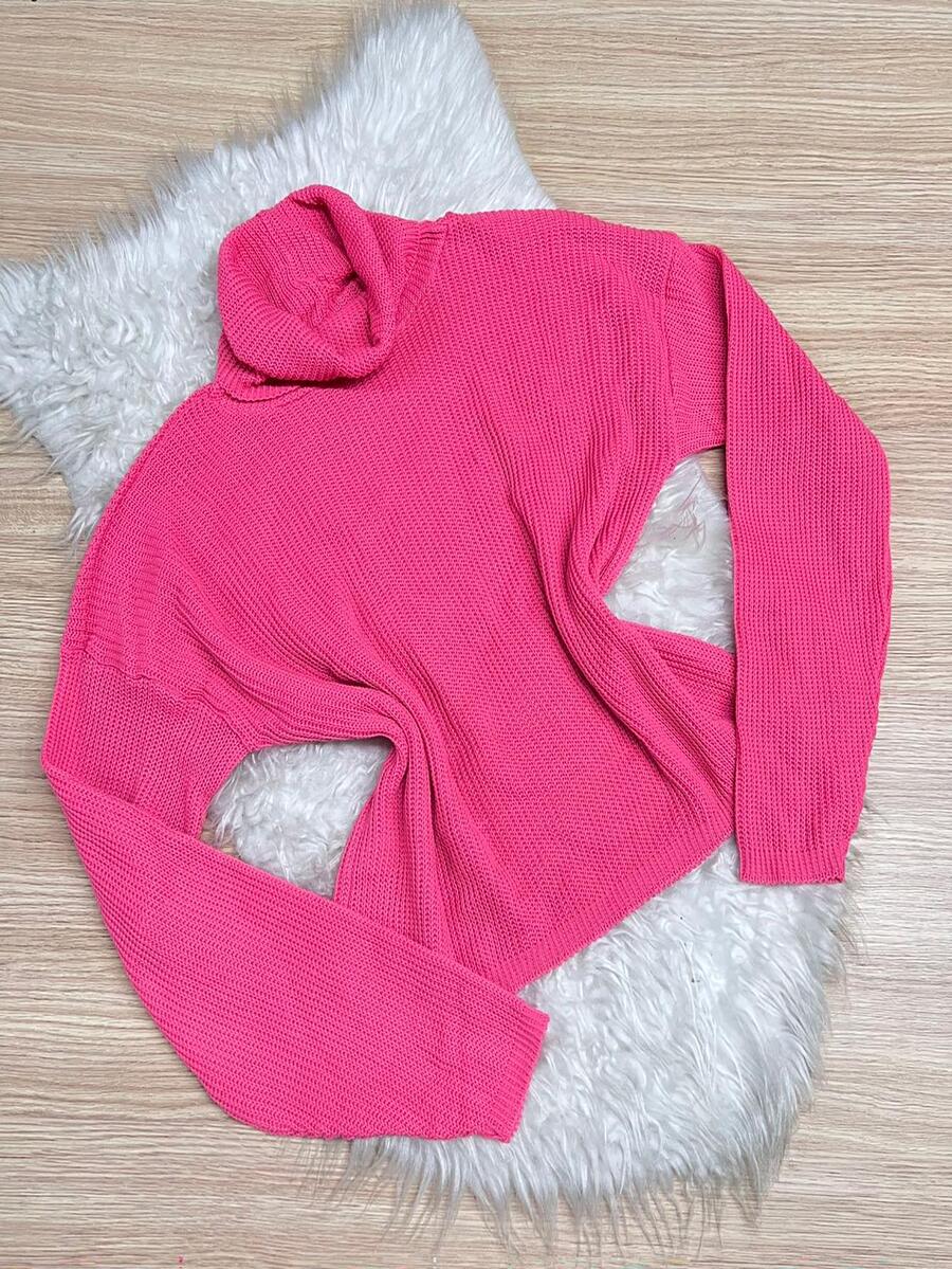 Women Knit Tops - 珊瑚粉 - 查看 1