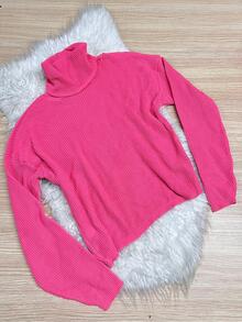 Women Knit Tops - 珊瑚粉 - 查看 2