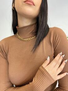 Women Tops - 鏽棕色 - 查看 5