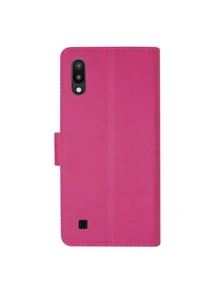 Premier Diary Wallet Case For Galaxy M10 - 玫紅色 - 查看 1