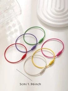 Cái/bộ Màu Sắc Ngẫu Nhiên Vòng Tròn Thép Không Gỉ Thời Trang Tự Làm Trang Sức Bộ Phụ Kiện Nữ Cho Tự Làm Trang Sức Làm - Nhiều màu - Xem 3