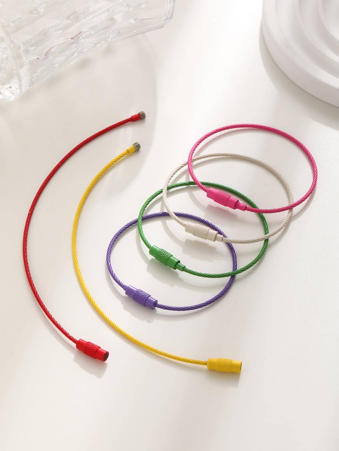 Cái/bộ Màu Sắc Ngẫu Nhiên Vòng Tròn Thép Không Gỉ Thời Trang Tự Làm Trang Sức Bộ Phụ Kiện Nữ Cho Tự Làm Trang Sức Làm - Nhiều màu - Xem 1