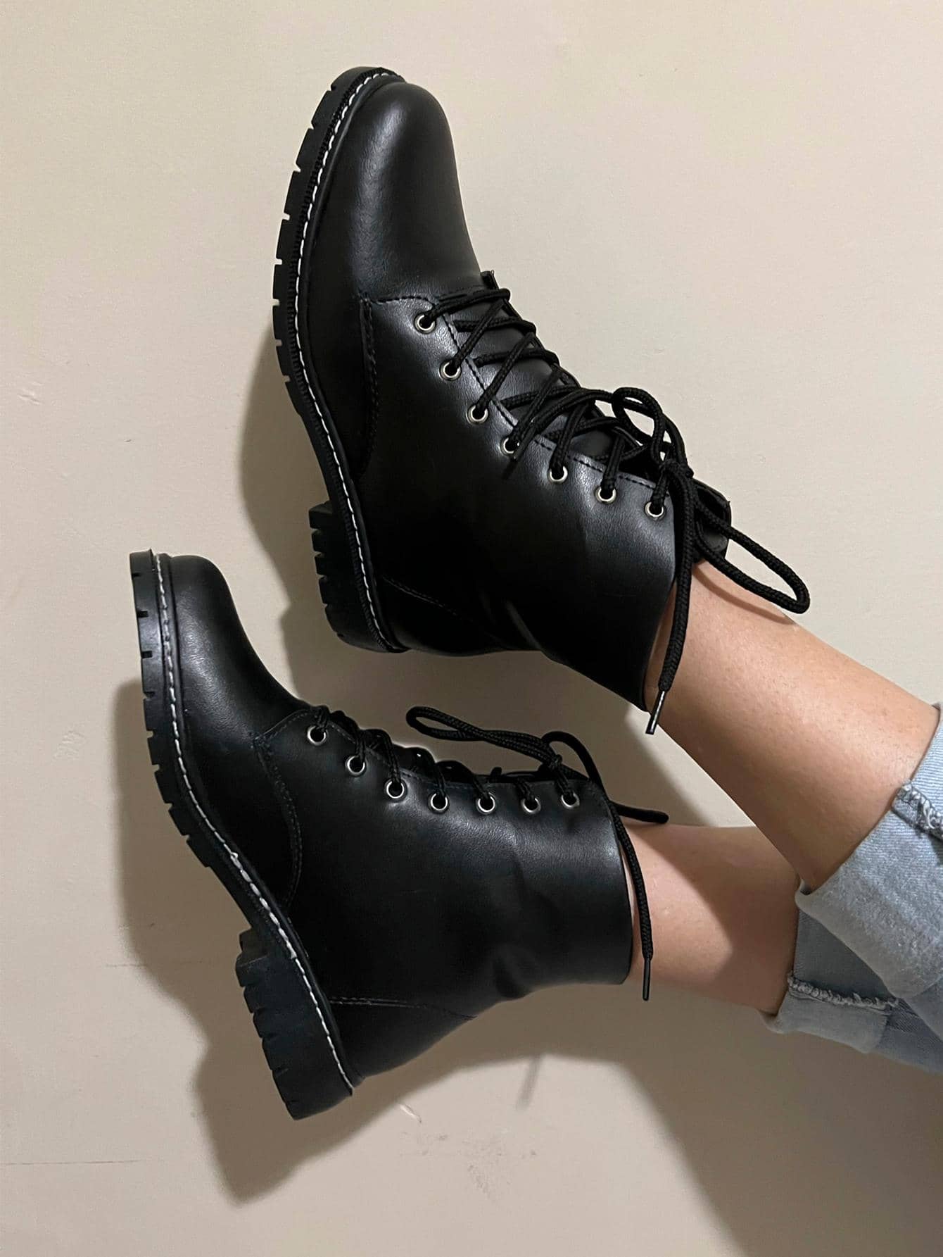 Women Fashion Boots - 黑色 - 查看 1