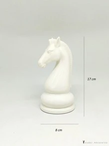 Enfeite de porcelana de xadrez de cavalo (grande)
